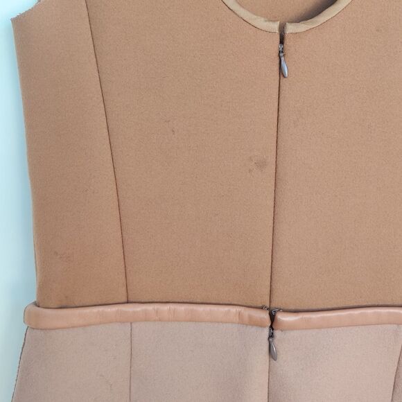 Chloe Wool Sleeveless Camel Dress Size 34 US 2 - Picture 14 of 16
